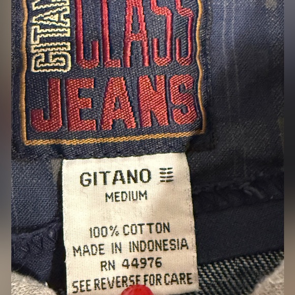 Vintage Gitano First Class Jeans Label Back to the Future Vest Movie Inspired - Picture 8 of 11